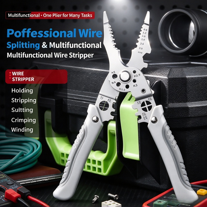 Automatic Wire Stripper Cutter - Heavy Duty Industrial Wire Stripper Multifunctional