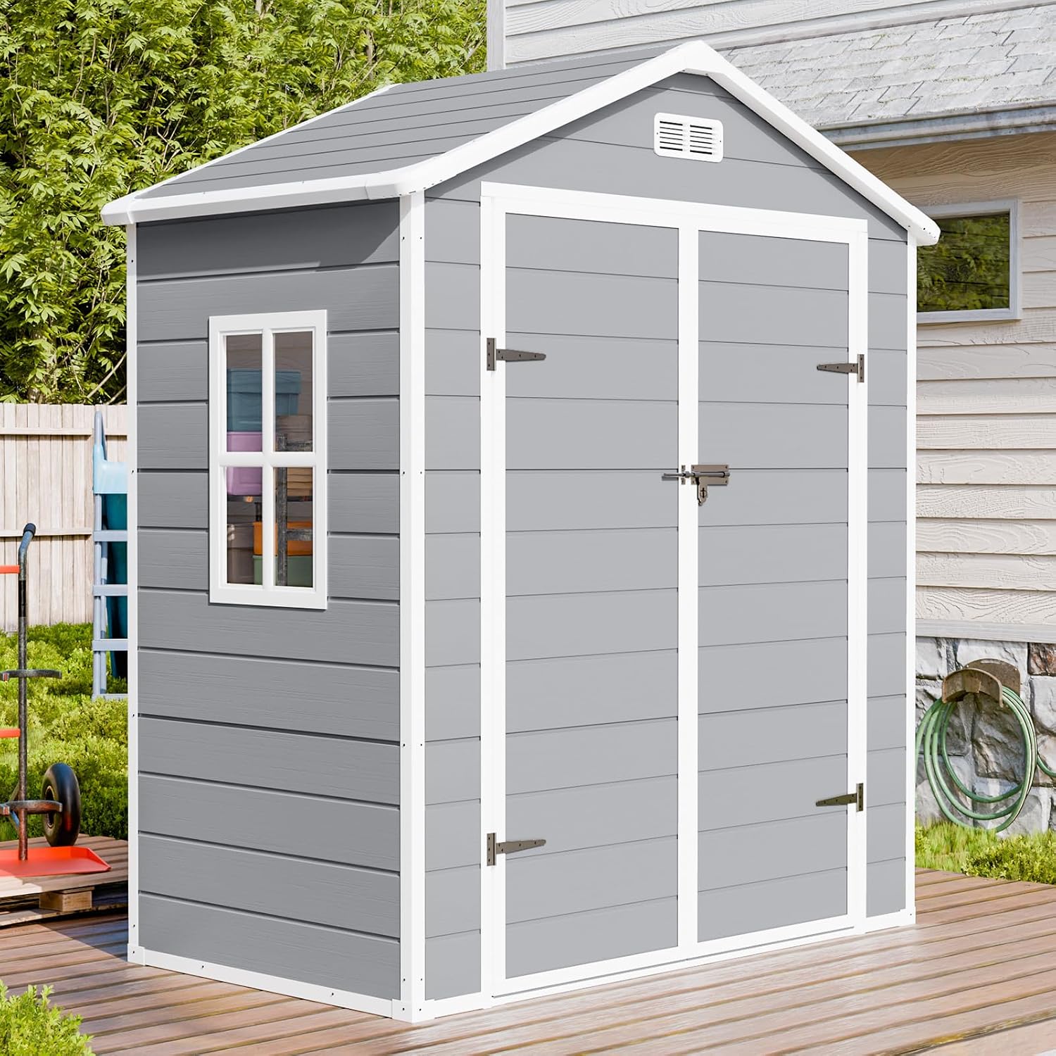Resin Storage Shed 6x3 FT with - огляд і ціна Garden Tools