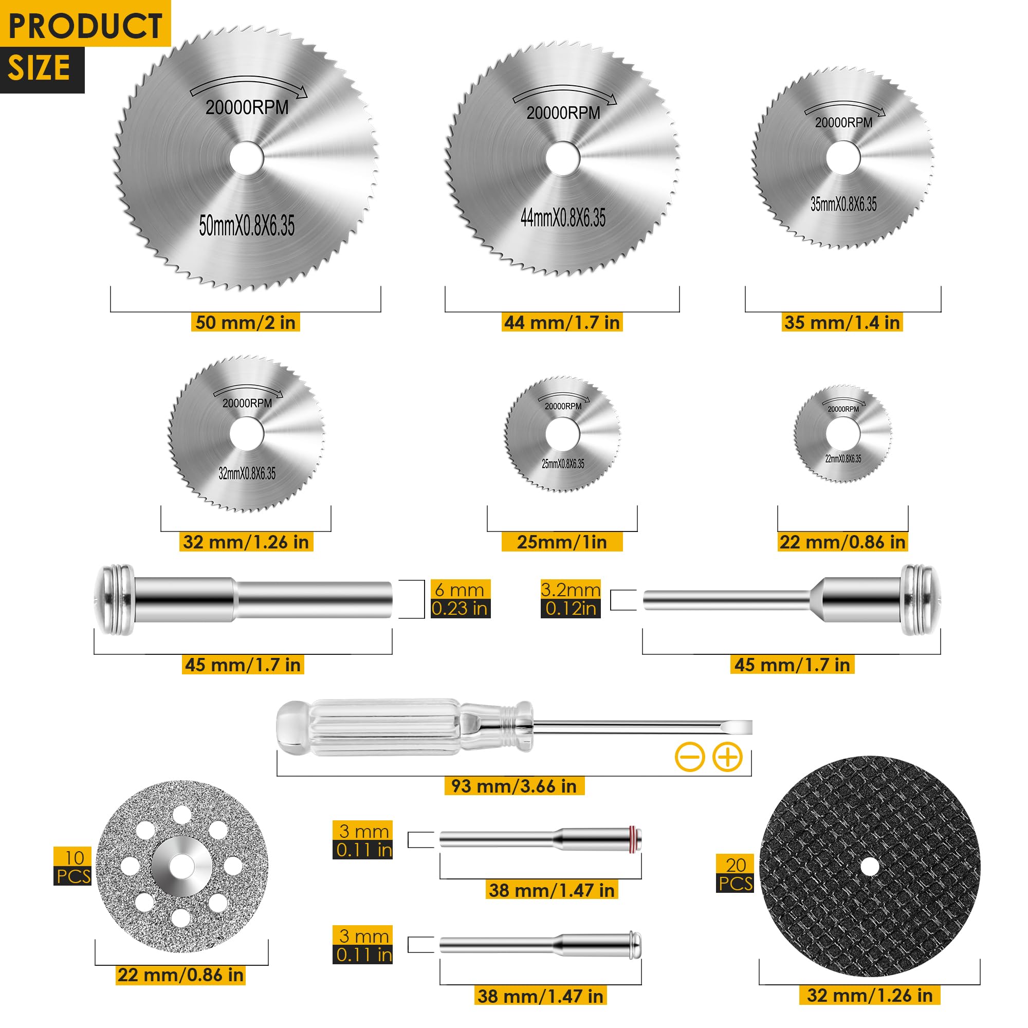 44PCS Circular Saw Blade Set f - огляд і ціна Cordless Rotary Tool Kit Accessories