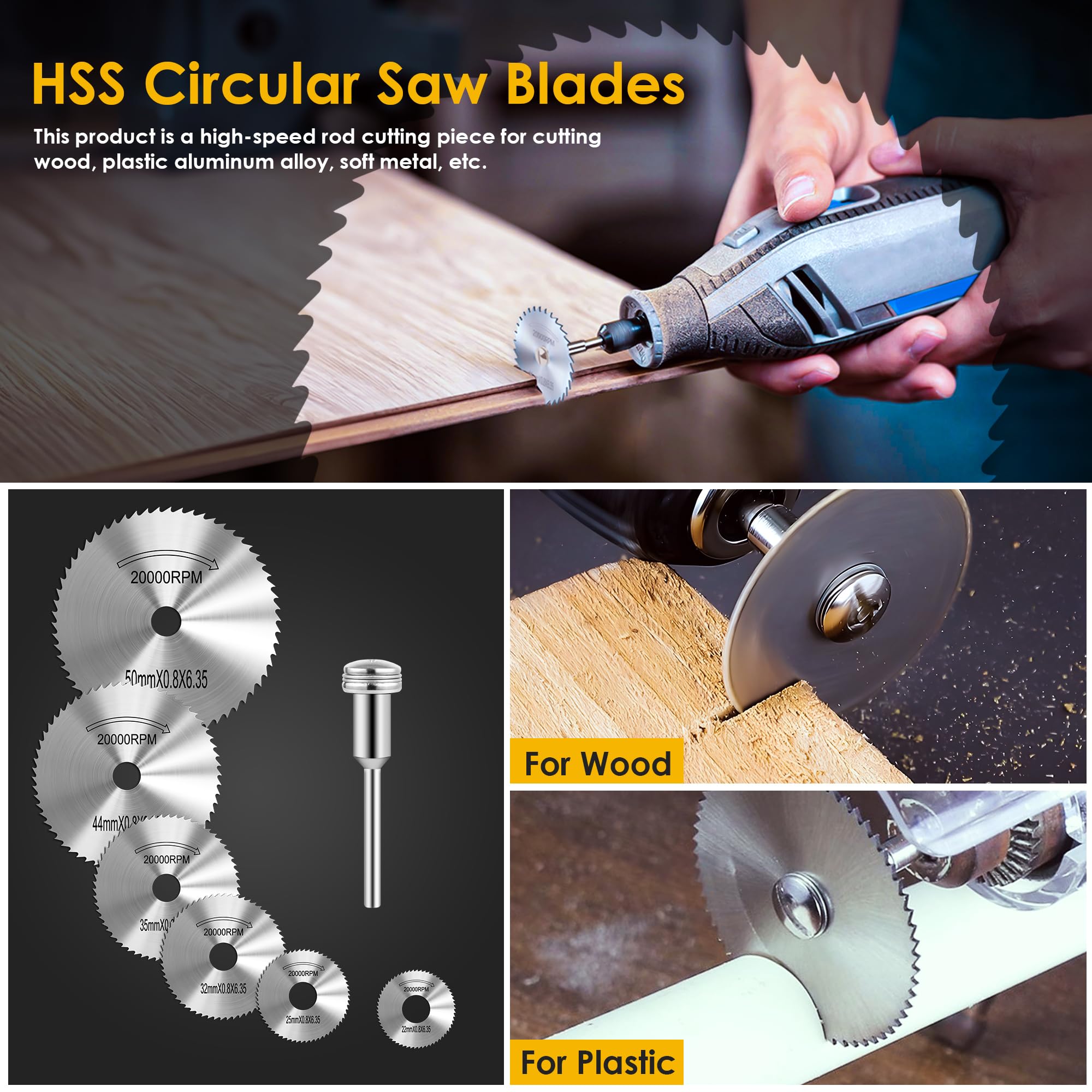 44PCS Circular Saw Blade Set f - огляд і ціна Cordless Rotary Tool Kit Accessories