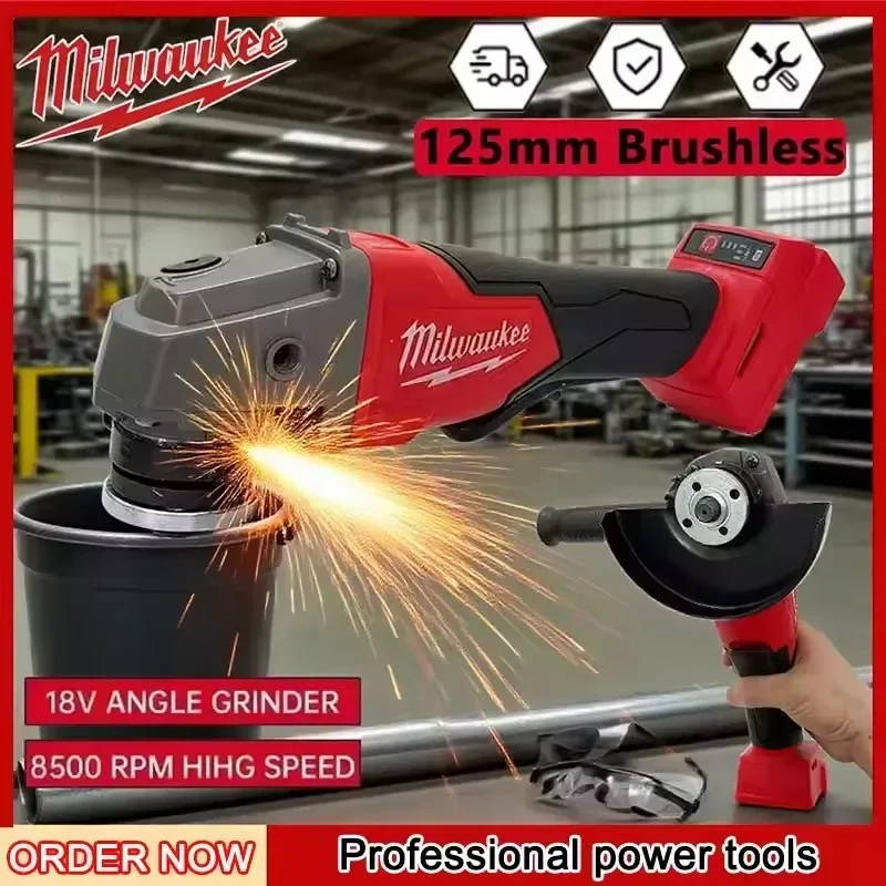 New Milwaukee Battery 18V M18  - огляд і ціна Brushless Angle Grinder Battery Powered