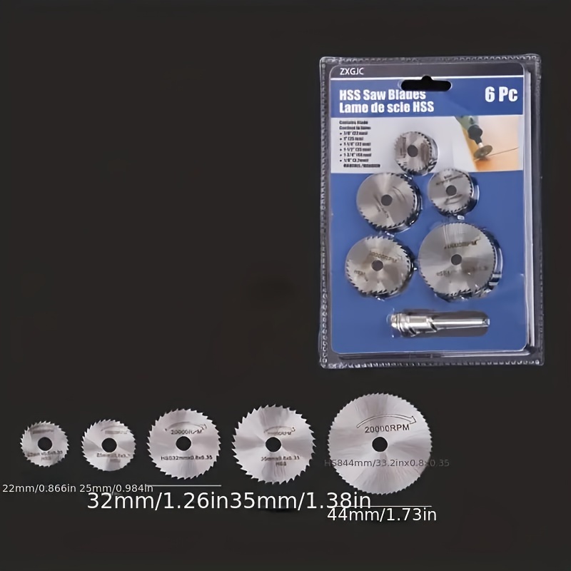 6Pcs Mini Circular Saw Blade,  - огляд і ціна Cordless Rotary Tool Kit Accessories