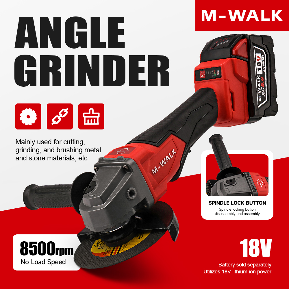 M-WALK 8500RPM High Speed Brus - огляд і ціна Brushless Angle Grinder Battery Powered