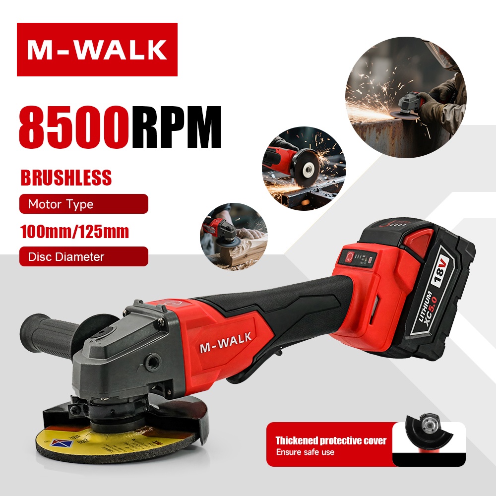 M-WALK 8500RPM High Speed Brus - огляд і ціна Brushless Angle Grinder Battery Powered
