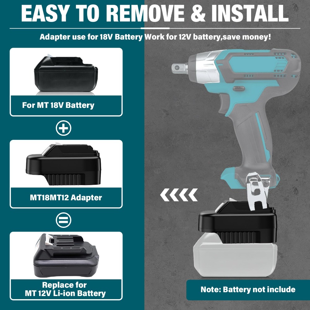 MT18MT12 Battery Adapter Conve - огляд і ціна Brushless Cordless Electric Drill 18V
