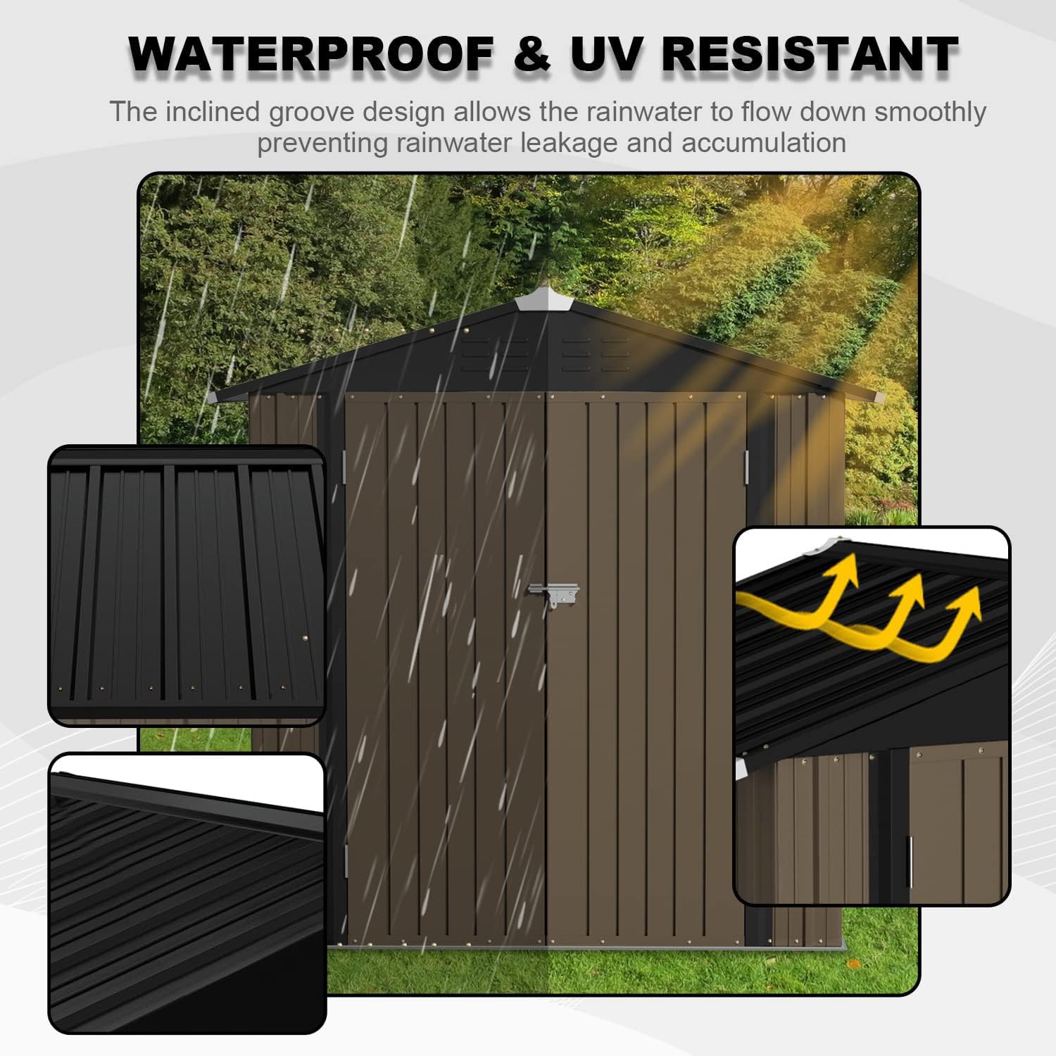 Metal Outdoor Storage Shed 6x4 - огляд і ціна Garden Tools
