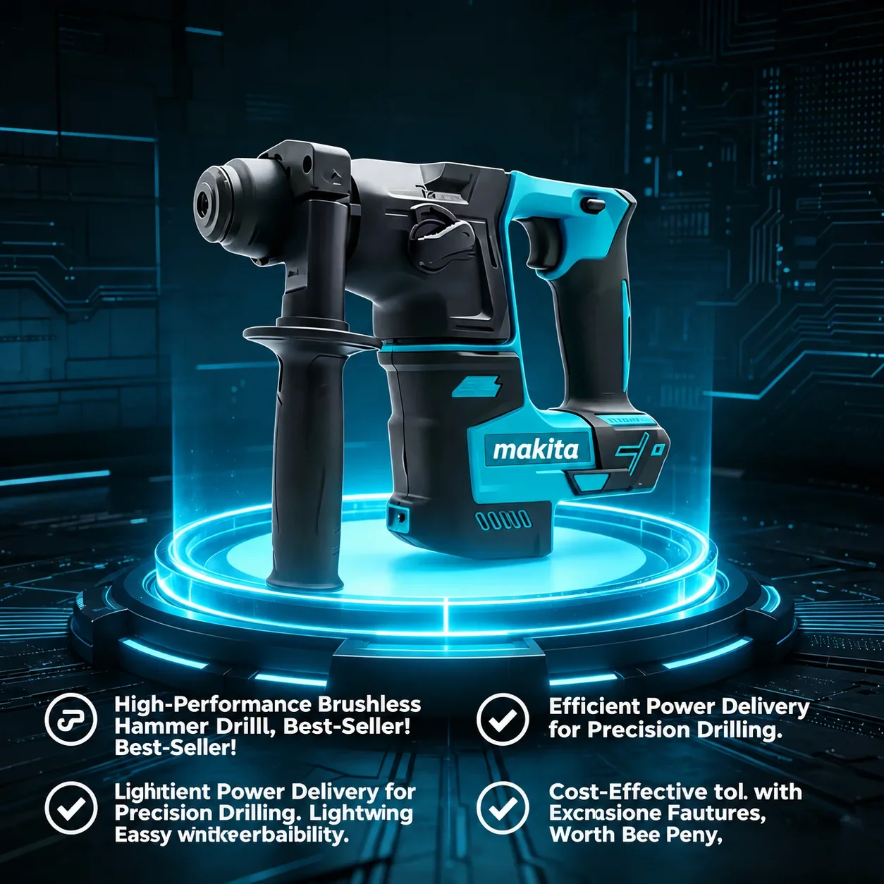 Makita HR140D Brushless Hammer - огляд і ціна Brushless Cordless Electric Drill 18V