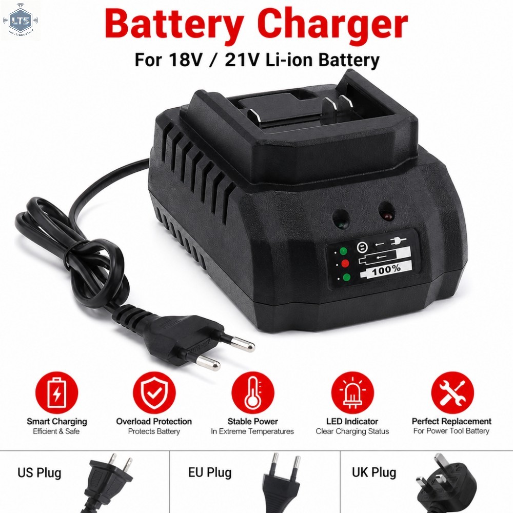 18V 21V Pin Battery Charger Fo - огляд і ціна Brushless Cordless Electric Drill 18V