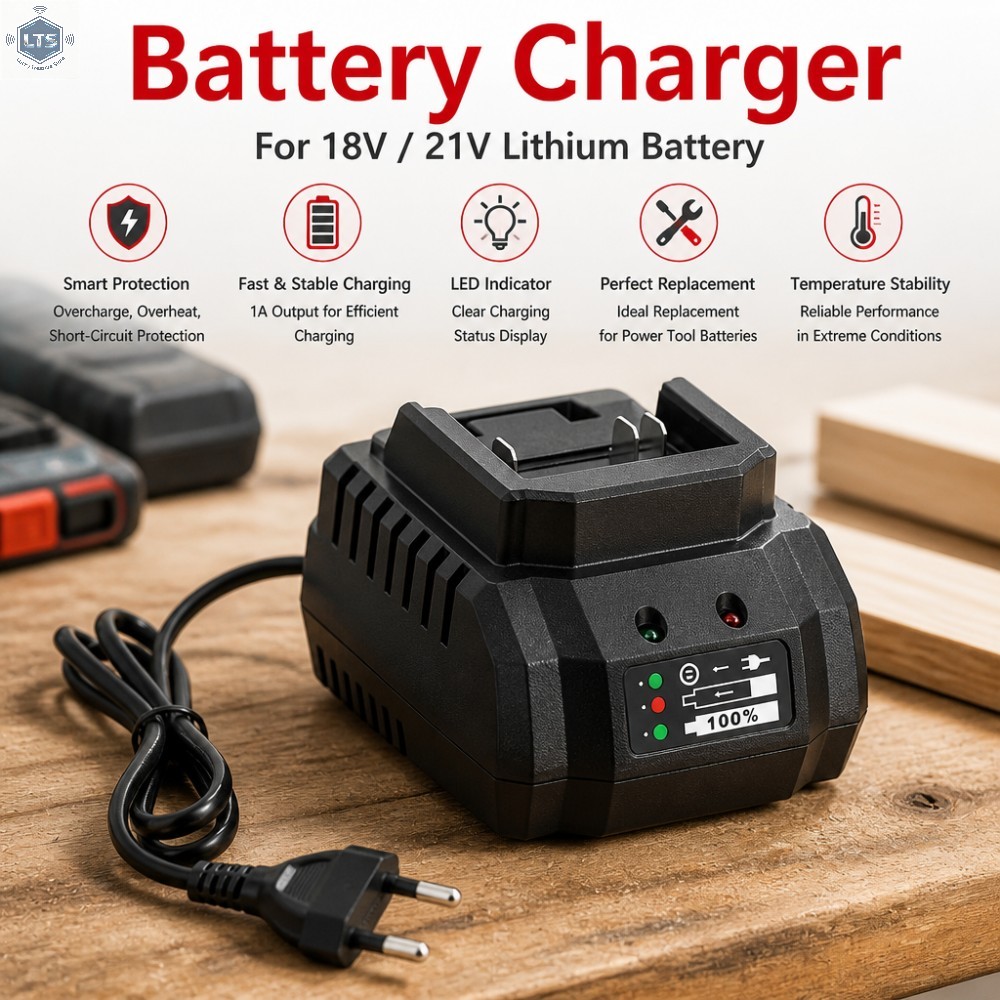18V 21V Pin Battery Charger Fo - огляд і ціна Brushless Cordless Electric Drill 18V