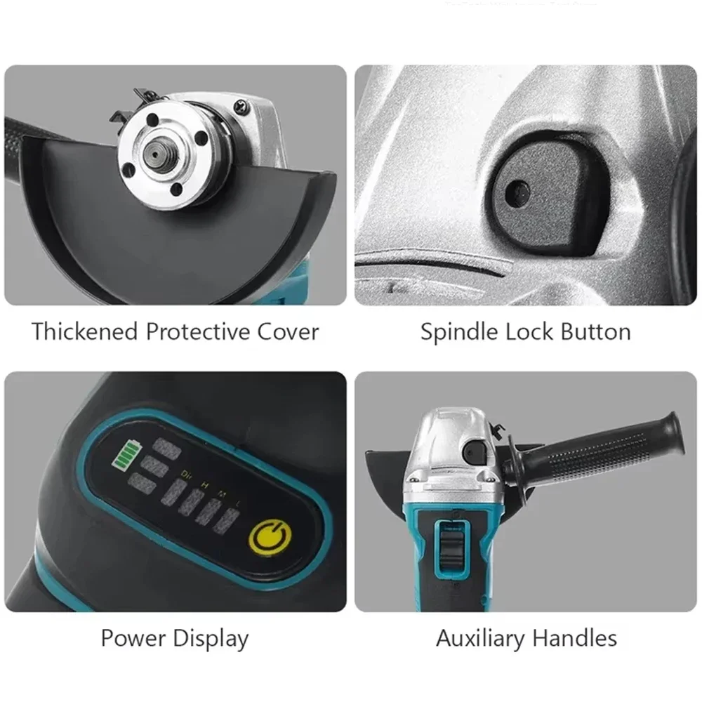 Makita battery DGA404 125mm An - огляд і ціна Brushless Angle Grinder Battery Powered